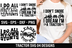 Tractor SVG Design - I Do All My Own Stunts Product Image 1