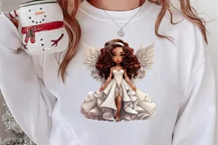 Christmas Black Angel Clipart , Christmas Angel PNG Product Image 2