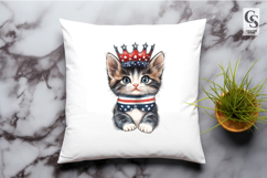 Patriotic Cat Crown Clipart PNG Product Image 2