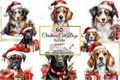 Christmas Dogs Clipart bundle, Dog breeds in Christmas Product Image 10