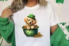 St Patricks Day Dog with Gold Coin Clipart, St Patricks Day Product Image 3
