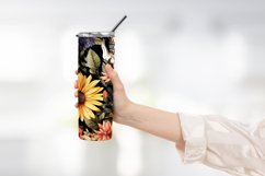 Skull and flower watercolor tumbler wrap sublimation Product Image 2