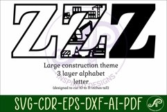 Construction Large Z wall Letter 3 layer sign Product Image 2