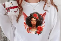 Christmas Black Angel Clipart, Christmas Angel Clipart Product Image 2