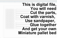 Miniature pallet bed digital file download kit dollhouse Product Image 2