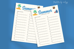Minimal Summer Checklist Planner Template | Printable Product Image 2