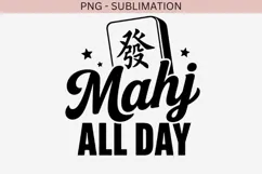 Mahjong quote png design for T-shirts Product Image 4
