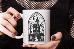 Haunted House Stained Glass Halloween SVG Cut File Product Image 2