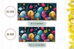 Easter Mug Wrap Design, Floral Easter Coffee Mug Design Product Image 2