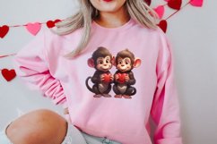 Couple Animal Valentines Day Clipart, Watercolor Couple Product Image 2