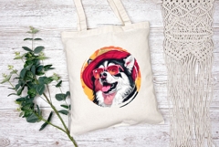 Husky Dog Illustration, Cartoon Husky Print, Funny Husky PNG Product Image 2