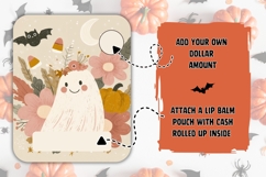 Cartoon Ghost Money Card, Printable Halloween Money Card PNG Product Image 2