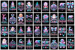 Iridescent Christmas Kitchen Towel. Christmas Sublimation Product Image 2