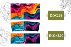 Abstract Waves Tumbler Sublimation, Colorful 40 Oz Tumbler Product Image 2