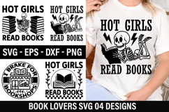Book Lover SVG Design -Hot Girls read books Product Image 1
