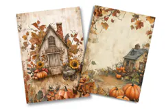 Rustic Fall Cottage Junk Journal Pages Product Image 2