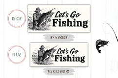 Let&#039;s Go Fishing Mug Design, Dad Mug, Fisherman Coffee Mug Product Image 2