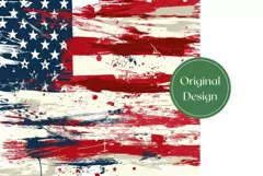 USA Tumbler Wrap Design, American Flag Tumbler Template Product Image 2