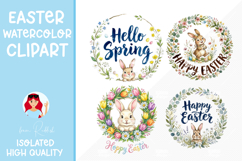 Easter Round Sign I Easter Door hanger decor Product Image 1