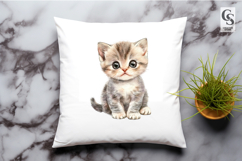 Cute Beige Kitten Clipart Sublimation PNG Product Image 3