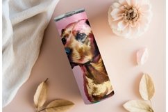 Alcohol Ink Rainbow Dog Tumbler Wrap | 20oz Skinny Design Product Image 3