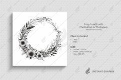 Floral frame on White Background Product Image 1