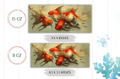Goldfish Mug Wrap, Sea Mug Design, Ocean Mug Template Product Image 2