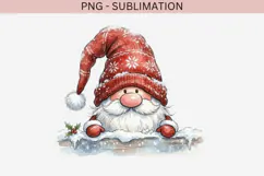 Christmas peeking character png design for T-shirts Product Image 2