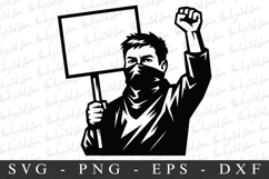 Protester SVG | SVG Cut files | Cricut Product Image 1