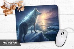 Ethereal Guardian of the Frozen Sea Mouse Pad PNG Design Product Image 1