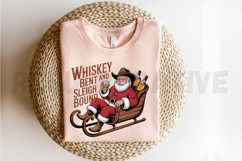 Funny cowboy Santa Claus, Christmas Sublimation PNG Product Image 2