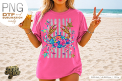Patriotic Crab PNG, Floral Coastal Summer Shirt Design Product Image 7