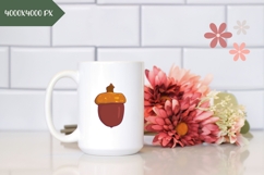 Cartoon Acorn Illustration, Acorn PNG, Fall Sublimation Product Image 2