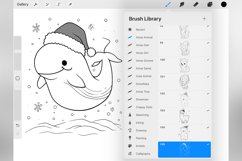 100 Procreate Christmas Animal Stamp Brushes Product Image 3