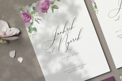 beautiful wedding card invitation with roses flower Product Image 2