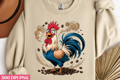 Rooster on coffee beans PNG, Animal Funny Quotes Sublimation Product Image 2