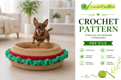 Burger Pet Bed Crochet Pattern PDF Product Image 4