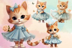 Cute Ginger Kitten Sublimation Clipart, Cute Ginger Kitten Product Image 2