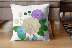 Colorful Floral Bouquet Embroidery Design for Machine Product Image 2