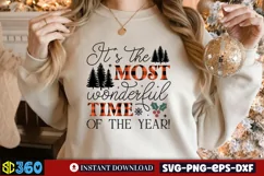 It's the most wonderful time of the year SVG, Christmas SVG Product Image 2