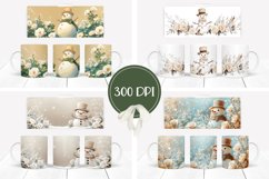 Christmas Snowman Mug Wrap Design, Winter Mug Sublimation Product Image 2