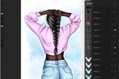 Fashionable girl clipart Product Image 3