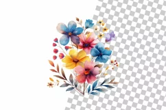 Watercolor flowers, Colorful Floral Sublimation Product Image 3