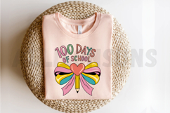 Coquette Bow 100 Days of School Sublimation PNG Product Image 2