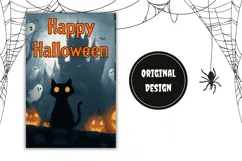 Black Cat Garden Flag, Happy Halloween Garden Flag Product Image 2
