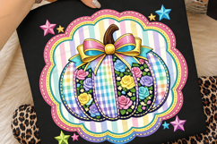 Preppy Fall Pumpkin Floral PNG Bundle, Design preppy fall Product Image 2