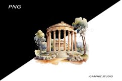 Greece summer clipart, Mediterranean Vacation Clipart Product Image 1