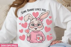 Some Bunny Loves You PNG, Valentine Puns Sublimation PNG Product Image 2