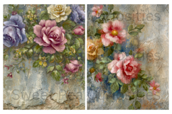 Flowers, Shabby Chic, Papers, Junk Journal Product Image 2