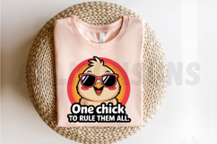Funny Chick Cartoon Wearing Sunglasses With Meme Phrase Product Image 2